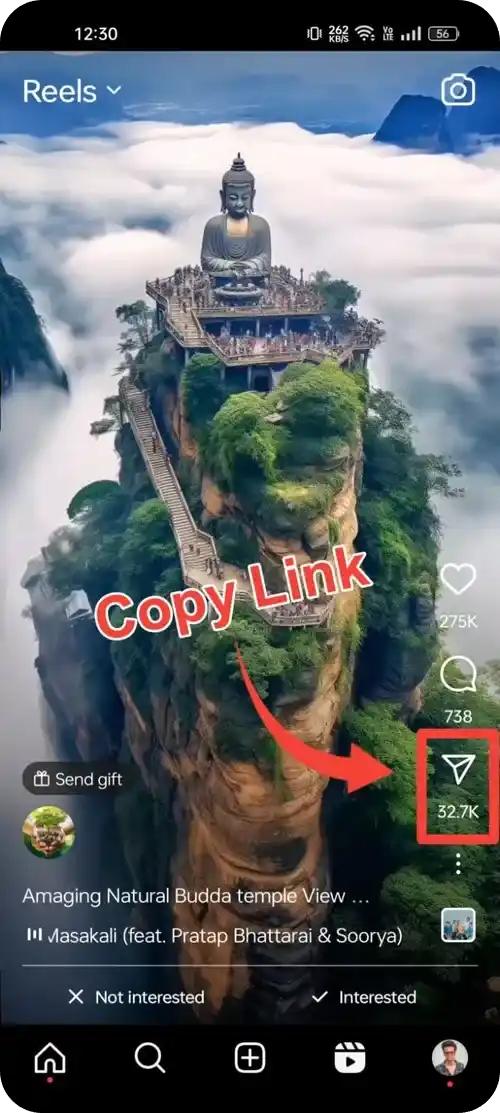 copy instagram link للتحميل
 video